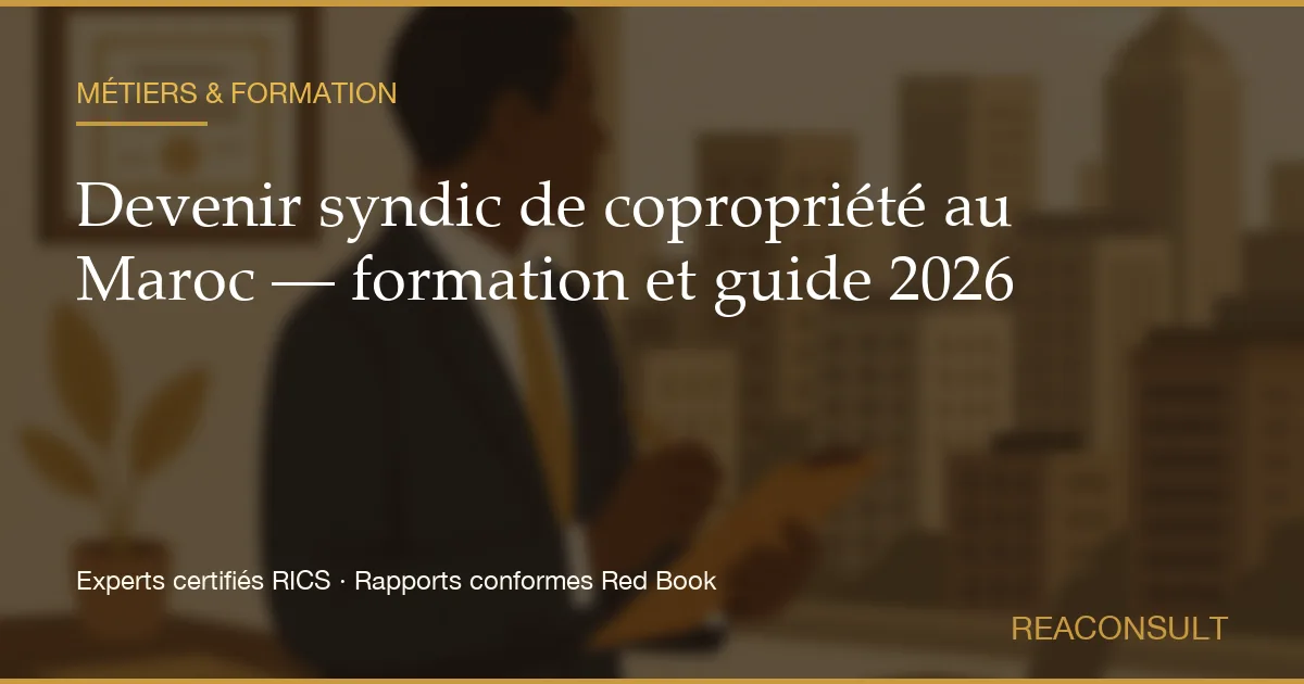 Devenir syndic de copropriété au Maroc — formation et guide 2026