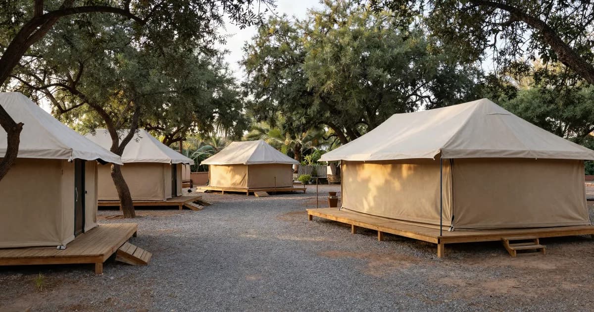 Évaluation d'un camping ou site de glamping au Maroc — terrain, exploitation et saisonnalité