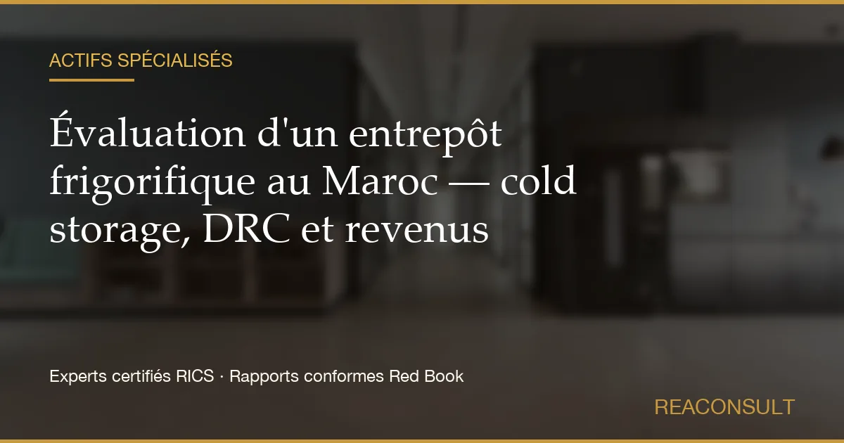 Entrepôt frigorifique cold storage au Maroc — due diligence d'acquisition et évaluation