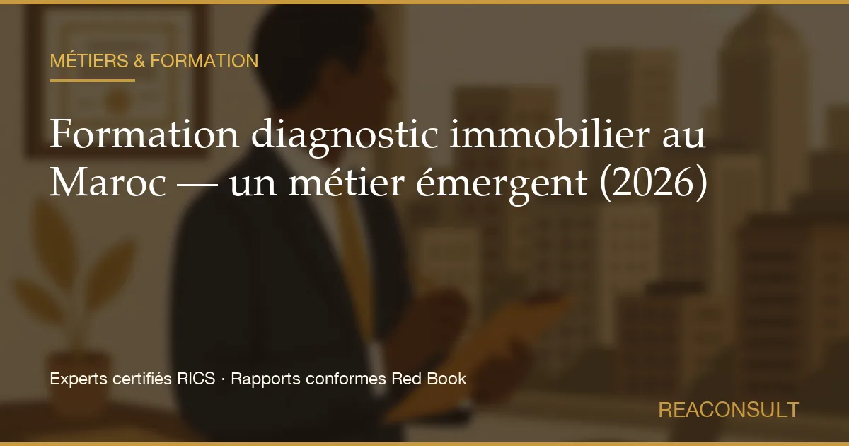 Formation diagnostic immobilier au Maroc — un métier émergent (2026)