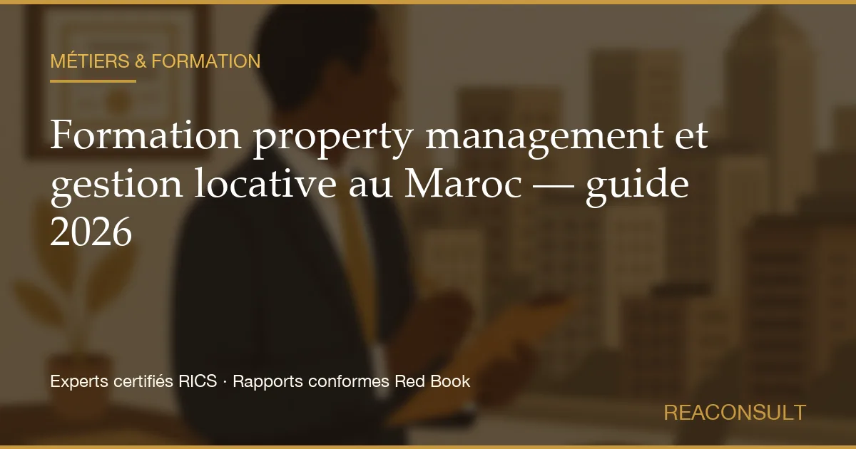 Formation property management et gestion locative au Maroc — guide 2026