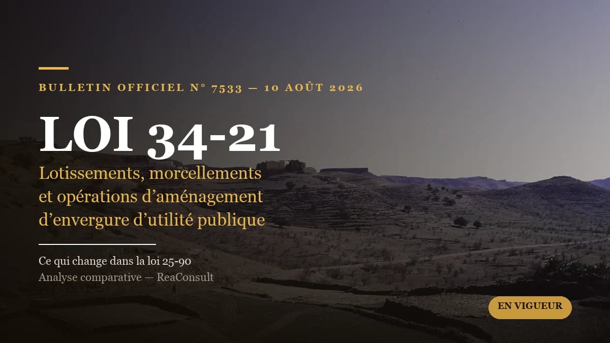Loi 34-21 : ce qui change vraiment dans la loi 25-90 sur les lotissements (BO 7533)