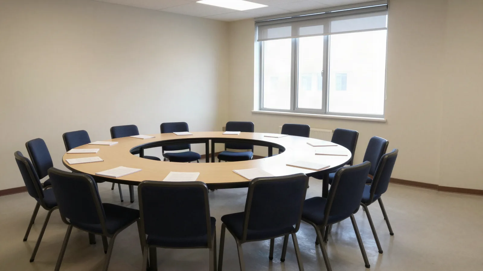 Petite salle d'atelier disposée en cercle pour une douzaine de participants — organisme spécialisé plutôt que généraliste