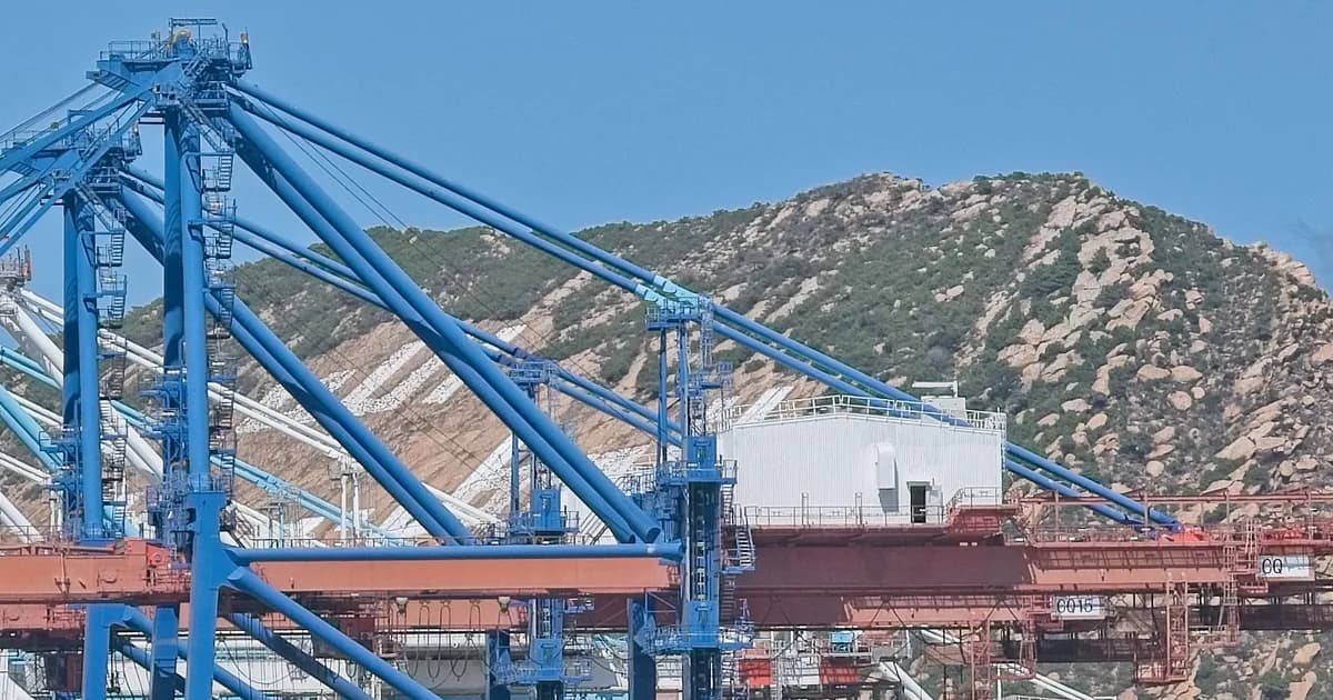 Container cranes at Tanger Med port