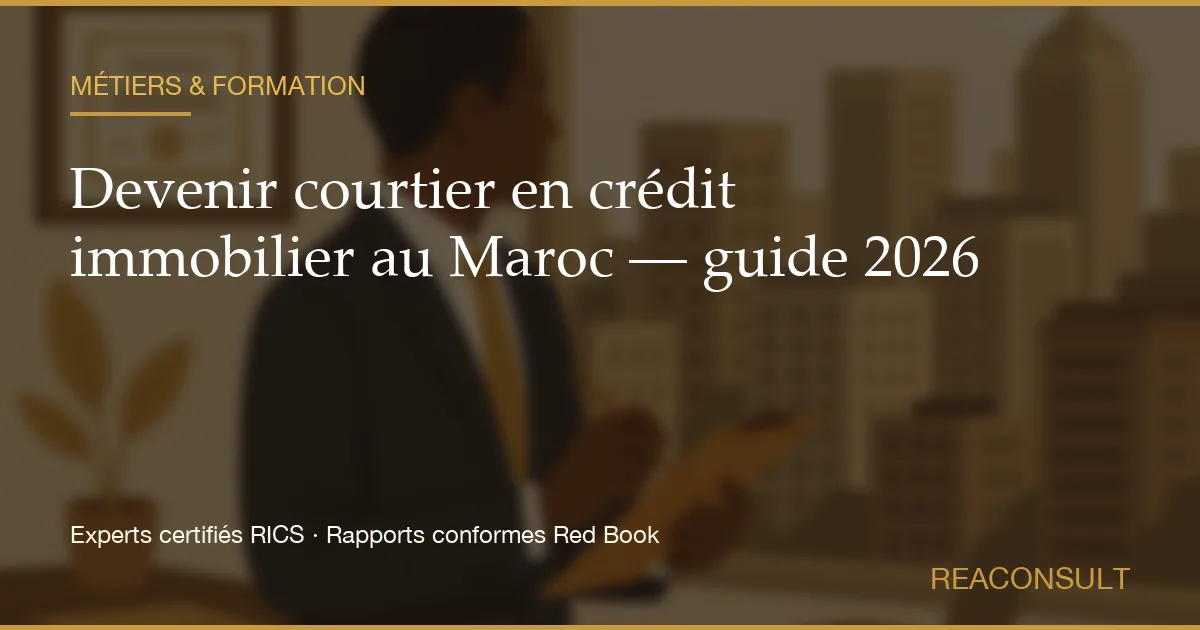 Mortgage broking in Morocco: credit file, property security and valuation
