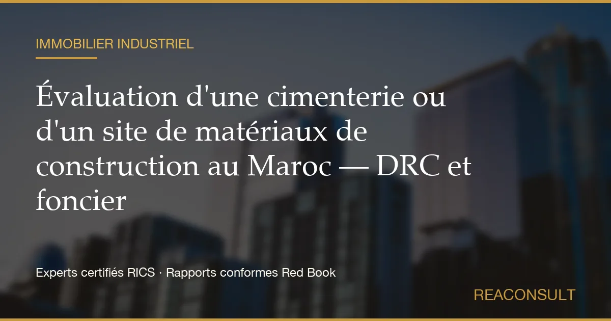 Site d'extraction de matériaux de construction au Maroc — évaluation d'une carrière, autorisations et réserves