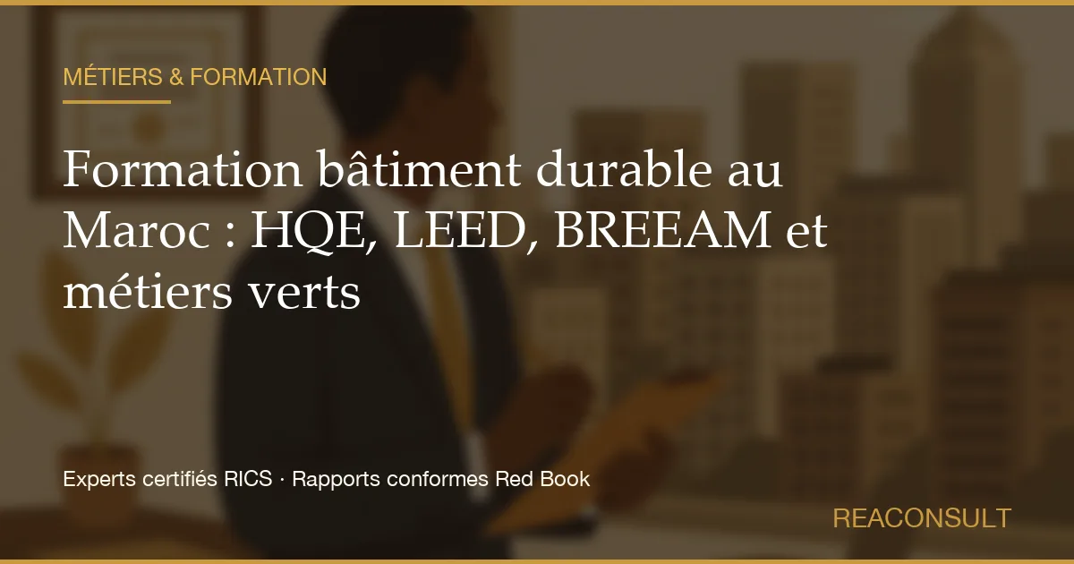 Sustainable building and environmental certification in the Moroccan commercial property market
